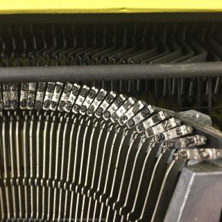 Yellow Olivetti Lettera 35 Vintage Typewriter 5