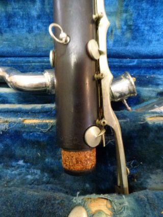 Vintage P.  Gerard Paris Wood Bass Clarinet w\case 5
