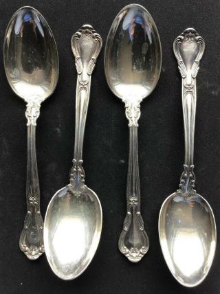 9 GORHAM CHANTILLY STERLING SILVER TEA SPOONS OLDER HALLMARKS 5 3/4” 255 GRAMS 3