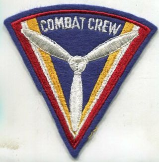 Vintage Ww2 Us Air Force Usaaf Combat Crew Wool Patch Wwii Army Air Corps 4 " X4 "