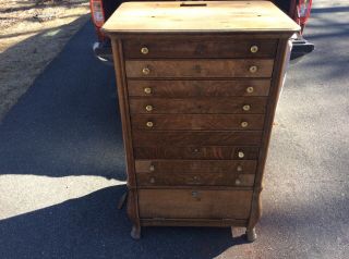 Antique National Cash Register Multi Drawer Floor Model Cabinet Only As Found