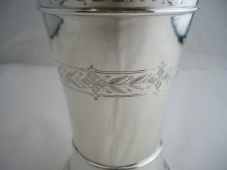 LARGE Victorian Silver BEAKER - Birm 1887 - Frederick Elkington - 7oz 3