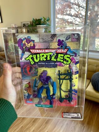 TMNT Hero Turtles 1988 1989 FOOT SOLDIER AFA 85 Rare 10 Back Highest Grade In  10