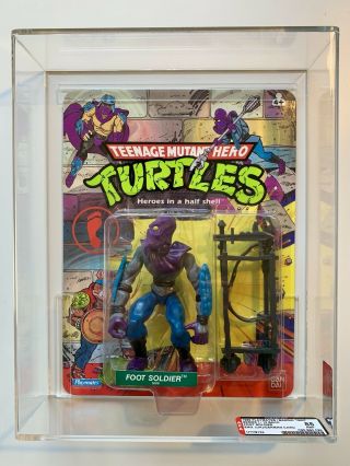 TMNT Hero Turtles 1988 1989 FOOT SOLDIER AFA 85 Rare 10 Back Highest Grade In  2