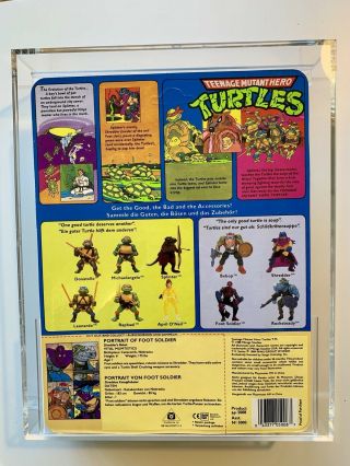 TMNT Hero Turtles 1988 1989 FOOT SOLDIER AFA 85 Rare 10 Back Highest Grade In  3