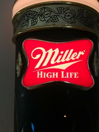 RARE Vintage MILLER HIGH LIFE BEER LIGHT Sign Rotate MOTION Bouncing BALL Sconce 5