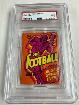 1973 Topps Football Wax Pack Psa 9 Freshly Graded Rare