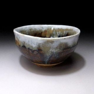 Vm6: Vintage Japanese Pottery Tea Bowl,  Seto Ware,  Artistic Glazes,  Wabi Sabi
