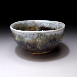VM6: Vintage Japanese Pottery Tea Bowl,  Seto Ware,  Artistic glazes,  WABI SABI 3