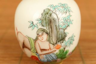 Asian old porcelain hand painting art sex culture snuff bottle Rare decoration 2