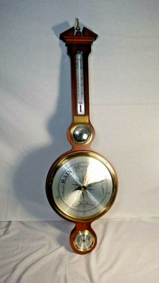 Huge Vintage Airguide Banjo Style Weather Station,  Barometer,  Thermometer Chicago