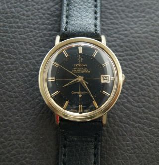 VINTAGE OMEGA CONSTELLATION PIE PAN GOLD & STEEL AUTOMATIC CAL.  561 REF.  168.  004 4