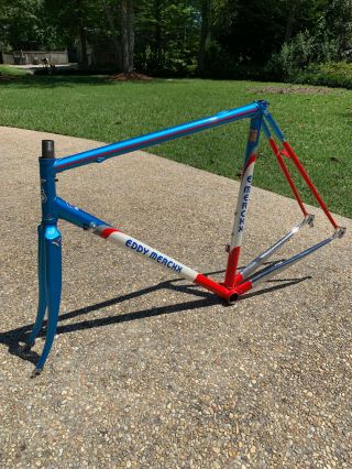 56cm Eddy Merckx Mx - Leader Bike Frameset Vintage 90 Columbus Max Tubes