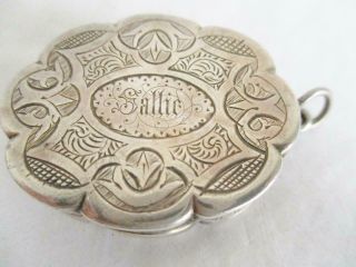 Stunning Antique Silver Vinaigrette Unusual Shape With Grill H/m Birmingham H&t