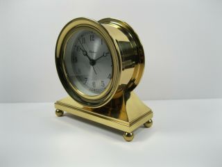 Chelsea Mantle Clock SOLID BRASS metal Constitution Nautical Elegance 2