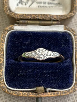 Antique Art Deco 18ct Gold And Platinum Diamond Ring