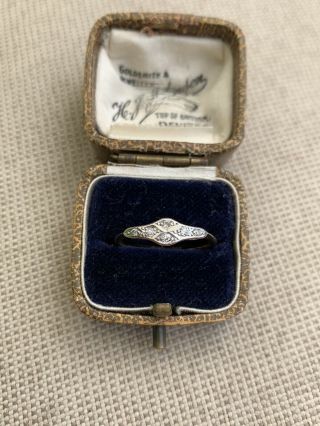 Antique Art Deco 18ct Gold And Platinum Diamond Ring 2