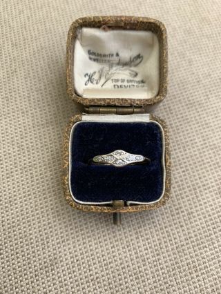 Antique Art Deco 18ct Gold And Platinum Diamond Ring 3