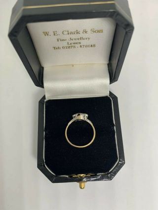 Antique 18ct Gold Platinum Ruby and Diamond Art Deco Ring 6