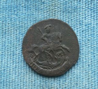 Russian Empire 1/4 Kopeks Polushka 1789 Em Copper Coin (catherine Ii) Very Rare