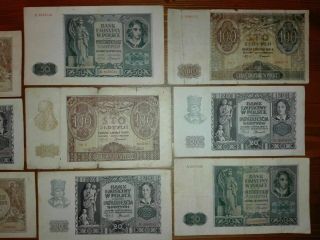 WEHRMACHT - SET OF GERMAN WWII BANK NOTES FOR OCCUPIED POLAND 1941 2