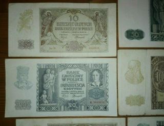 WEHRMACHT - SET OF GERMAN WWII BANK NOTES FOR OCCUPIED POLAND 1941 4