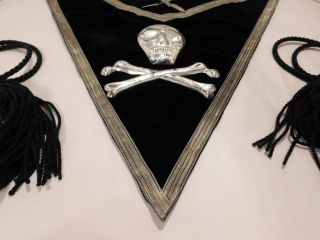 Antique Masonic Apron Skull Crossbones Cross Bones Ames Sword Co.  ? 2