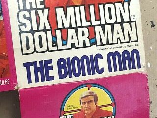 MIB SIX MILLION DOLLAR MAN VINTAGE 1975 KENNER unplayed bionic man box 10