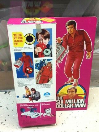 MIB SIX MILLION DOLLAR MAN VINTAGE 1975 KENNER unplayed bionic man box 3