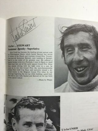 1968 Watkins Glen Grand Prix Racing Program - Signed by 7 Drivers - RARE 8