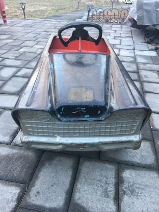 Very Cool Vintage 1960 ' s Murray Flat Face Fire Chief Pedal Car - BATMOBILE 3