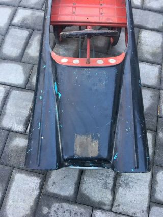 Very Cool Vintage 1960 ' s Murray Flat Face Fire Chief Pedal Car - BATMOBILE 4