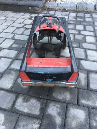 Very Cool Vintage 1960 ' s Murray Flat Face Fire Chief Pedal Car - BATMOBILE 9