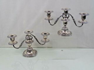 Fine Quality Reed & Barton Candelabras Silver Plated Not Sterling