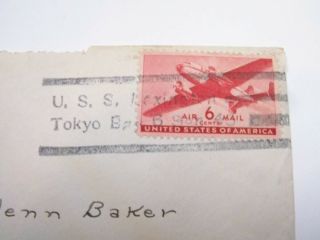 Cover Sent From The Uss Lexington,  Cv - 16 Tokyo Bay 7 - 24 - 1945 Cover And Letter Nr