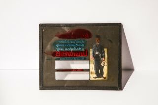 CHARLIE CHAPLIN ANTIQUE MOVIE THEATER PROMOTIONAL AD GLASS SLIDE 5