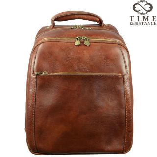 Italian Leather Vintage Backpack Rucksack Bag Brown Unisex Travel