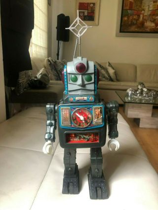 Extremely Rare Alps Moon Explorer Tin Toy Battery Operated Robot Japan Made 14