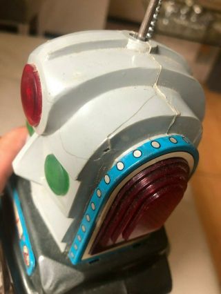EXTREMELY RARE ALPS MOON EXPLORER TIN TOY BATTERY OPERATED ROBOT JAPAN MADE 14 3