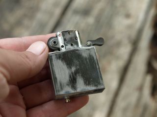 Vintage Zippo Lighter 1936 - 1940 Square Slash Corners 9 Barrel USA Embossed MB 11