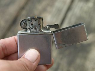 Vintage Zippo Lighter 1936 - 1940 Square Slash Corners 9 Barrel USA Embossed MB 8