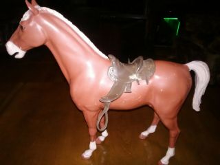 Vintage Marx Horse On Wheels.  Looks To Be For Johnny West Set.