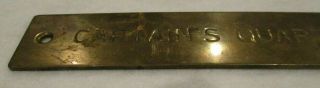 Brass Nautical Ship Salvage - CAPTAIN ' S QUARTERS - 6 1/4 Inches - Solid Brass 3
