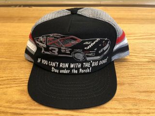 Vintage Three Stripe Dale Earnhardt Trucker Snapback Mess Hat