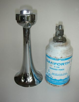 Vintage Danforth Falcon Air Fog Horn W/danforth Compressed Air Can