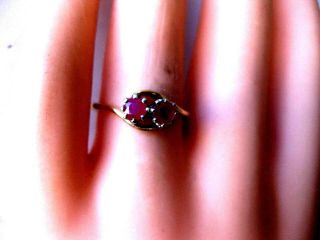 ANTIQUE VICTORIAN 18Ct YELLOW GOLD RIND with NATURAL RUBIES,  19 c 5