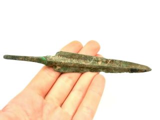 Large Important Mycenaean Ca.  1500bc Bronze Spe@r With Handle - Rare R420