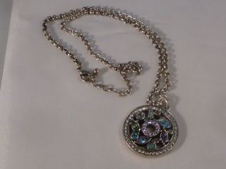 Vintage Patricia Locke Signed Silver Water Lily SOLSTICE Necklace Perfect 2005 2