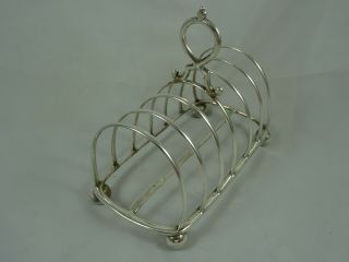 Large Victorian Silver Toast Rack,  1885,  224gm