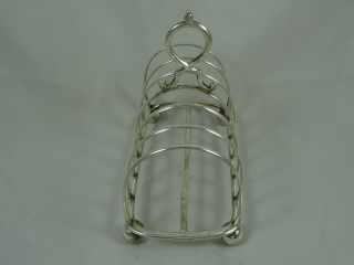 LARGE VICTORIAN silver TOAST RACK,  1885,  224gm 2